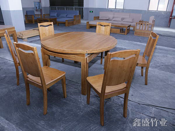 竹圆桌椅